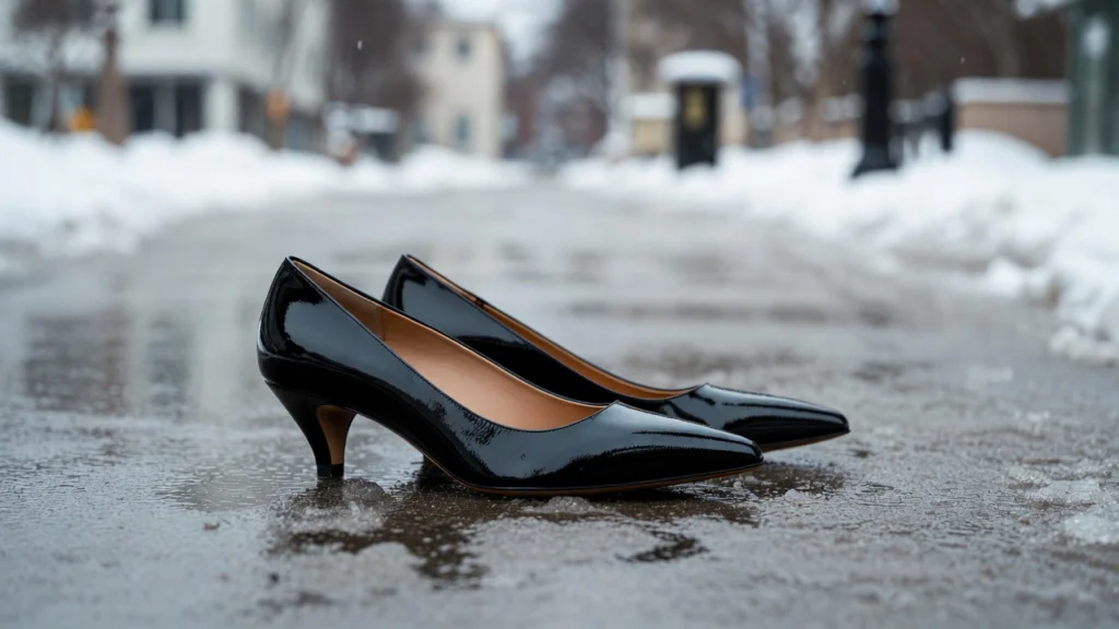 Zimowe buty do pracy łączące elegancję, komfort i bezpieczeństwo na śliskiej nawierzchni